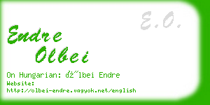 endre olbei business card